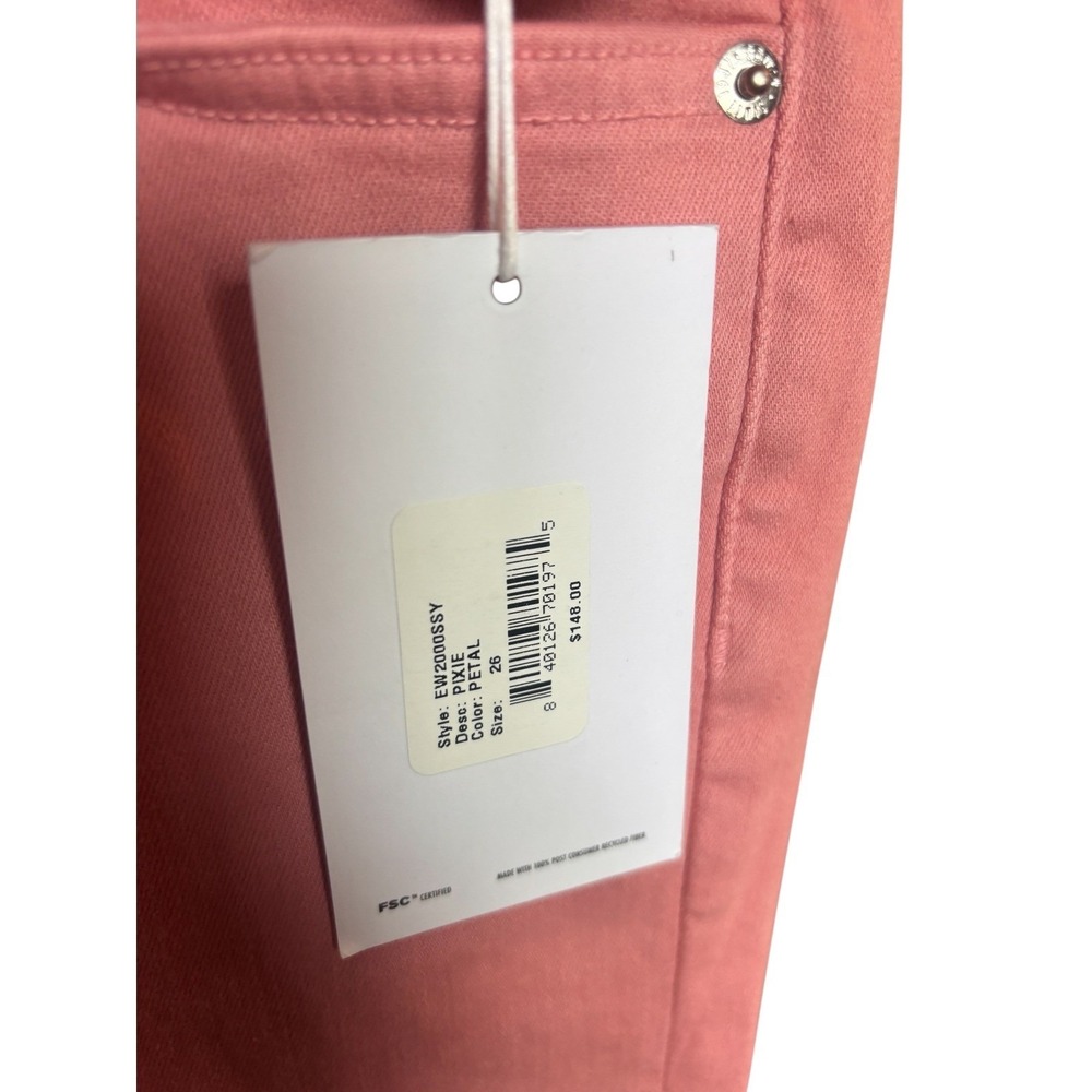 Edwin NWT Women's 29 Pink Pixie 9" Mid Rise Skinny Pants Petal Casual Jeans - Picture 3 of 4